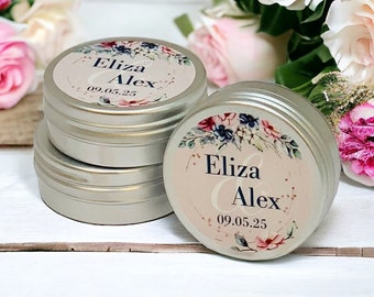 Personalized Mint Tin Wedding Favors: Sweet Heart Design, Sweets Included