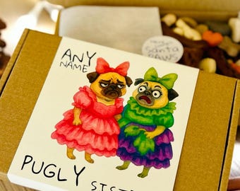 Personalized Christmas Pug Treats – Custom Dog Treats for Pugs and Puppies