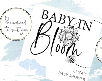 Plantable Seed Paper Heart Favors: Personalized Baby Shower Christening Keepsake