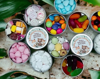 Personalized Baby Shower Favors: Sweet Treat Tins