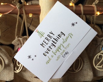 Personalized Christmas Scratchcard Wallet: Secret Santa Gift