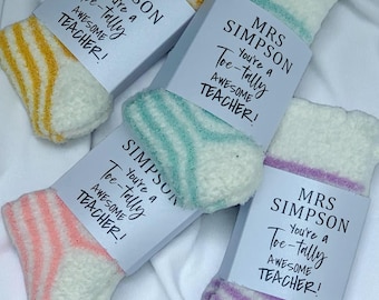 Personalized Teacher Socks: Thank You Gift