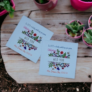 Regalo di fine semestre - Bomboniere personalizzate con semi - Idea regalo per feste per bambini - Riempitivo ecologico per sacchetti di festa - Idea regalo personalizzata per la classe - Regalo per alunni