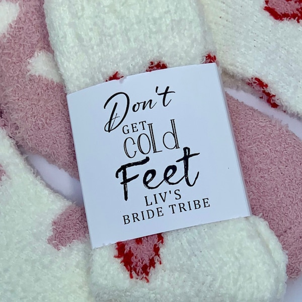 Hen Party Gift. Bride Tribe Party Favour. Bridal Party Socks. Dont Get Cold Feet Sock Gift. Bachelorette Favor.