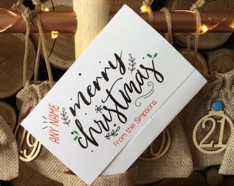 Personalized Christmas Scratch Card Wallet: Secret Santa Gift