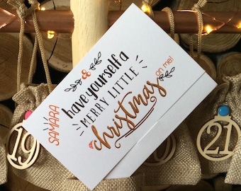 Personalized Christmas Scratch Card Wallet, Secret Santa Gift