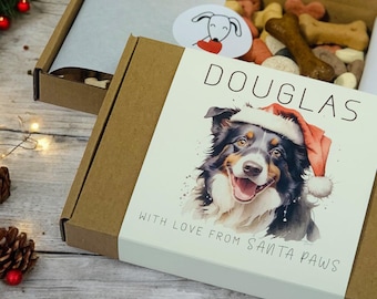 Personalized Christmas Dog Treat Box – Custom Breed Xmas Gift