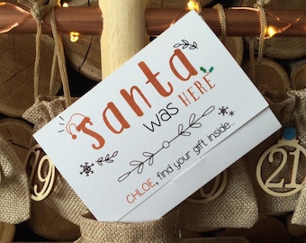 Personalized Christmas Scratchcard Wallet: Secret Santa Gift