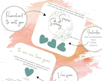 Plantable Seed Paper Wedding Favors: Personalized Biodegradable Confetti