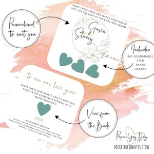 Idea Bomboniera Bomboniere Piantabili Bomboniere Personalizzate Seme Carta Personalizzata Seme Matrimonio. Confetti nuziali biodegradabili