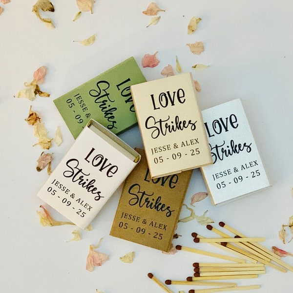 Personalised Wedding Favour Idea - Match Box Table Gift - The Perfect Match Custom Favors - Wedding Table Decor Favours - Customized Matches