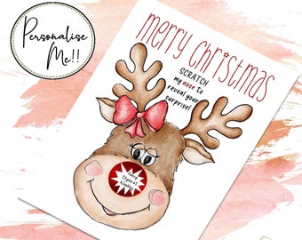 Personalized Christmas Scratch Card: Hidden Message Gift Card