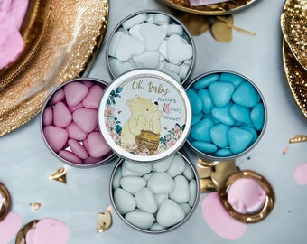 Personalized Baby Shower Favors: Heart Sweeties, New Baby Announcement