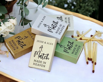Personalized Wedding Matchbox Favors: Custom Table Decor