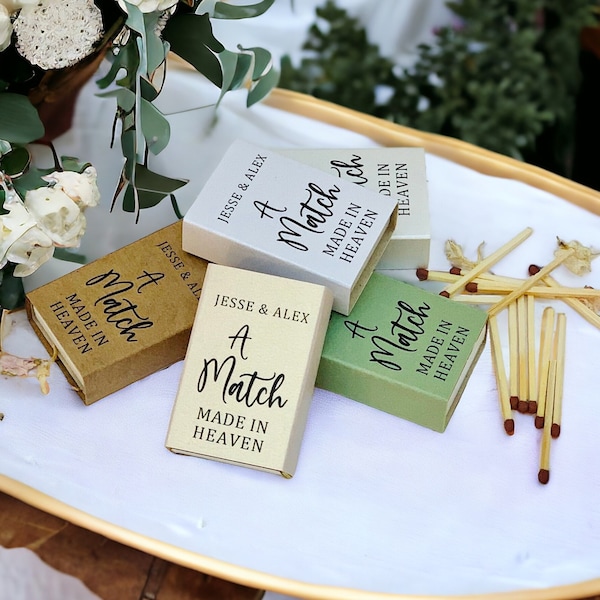 Personalized Wedding Favour Idea - Match Box Table Gift - Custom Favors - Wedding Table Decor Favours - Customized Matches - Table Presents