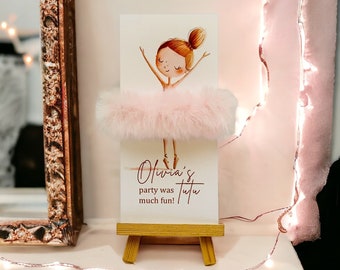 Custom Ballerina Scrunchie Party Favor: Personalized Ballet Gift