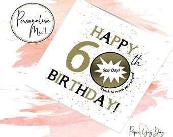 Personalized Scratch Off Birthday Card: Surprise Reveal Gift