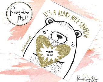 Personalized Scratch Reveal Card: Surprise Trip Gift