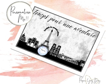 Personalized Scratch Off Surprise Trip Card: Paris Holiday Reveal
