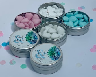 Personalized Wedding Favor Tins: Sweets Included