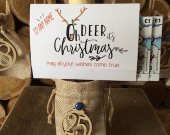 Personalized Christmas Scratch Card Wallet: Secret Santa Gift