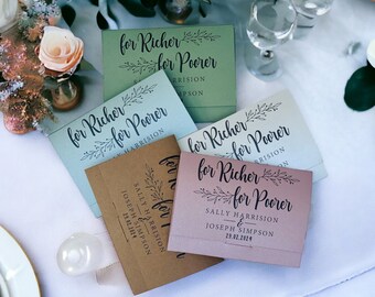 Personalized Wedding Favor Scratch Card Holder: Lottery Ticket Wallet