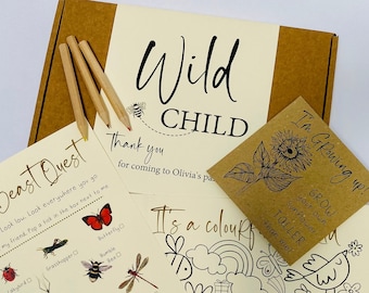 Personalized Children's Party Favor Kit: Sunflower & Wildflower Seeds