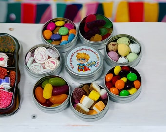 Personalized Superhero Sweet Tins: Kids Party Favors