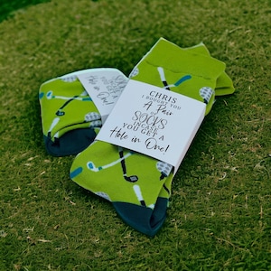 Men&#39;s Socks, Cozy Sock, Golf Socks, Stocking Fillers, Custom Sock Gift, Festive Socks, Golfer Gift Idea, Funny Socks, Dad Present