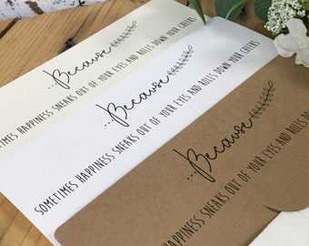 Personalized Wedding Tissue Holder: Tears of Joy Favor