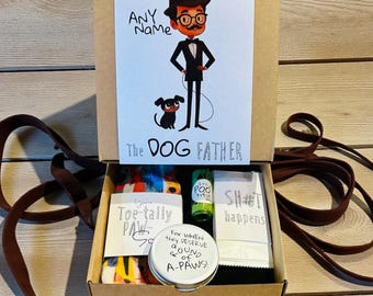 The Dog Father Personalized Dog Lover Set – Torchlight Beanie, Paw Print Socks and Accessories for Dog Walkers