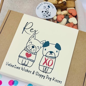 Personalised Little Box Of Dog Treats - Dog Gift Box - Puppy Treats - Doggy VALENTINES Present - Pooch Treats - Custom Dog Gift  - Fur Baby