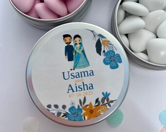 Personalized Wedding Favor: Mehndi Sangeet Sweets Included