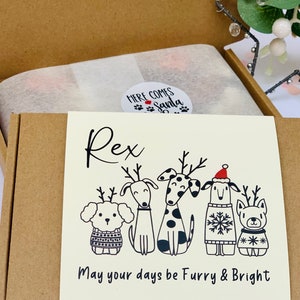 Personalised Little Box Of Dog Treats Dog Gift Box Puppy Treats Doggy Christmas Present Pooch Treats Custom Dog Xmas Gift Fur Baby image 1