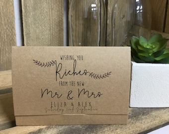 Scratch Card Holder. Wedding Favour Idea. Lottery Ticket Wallet. Personalised Favor.