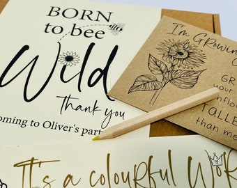 Kids Eco Party Favor: Sunflower Seed & Wildflower Kit