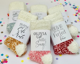 Personalized Fluffy Socks: Extra Thick Cozy Slipper Socks