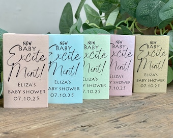 Personalized Mint Tic Tac Baby Shower Favors: New Baby Announcement