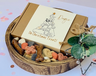 Personalized  Box Of Dog Treats - Dog Gift Box - Puppy Treats Doggy Christmas Present Doggy Treats - Custom Dog Xmas Gift