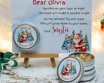Personalized Reindeer Food, Christmas Eve Box with Poem