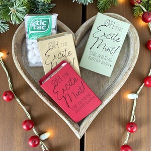 Personalized Christmas Tic Tac Favors: Family Dinner Party Presents