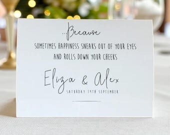 Personalized Tears of Joy Tissue Holder: Wedding Favor