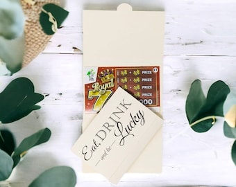Lucky Scratch Card Wallet: Wedding Favor Lotto Ticket Holder
