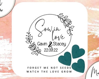 Plantable Seed Paper Wedding Favors: Personalized Table Gift