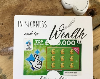 Personalized Scratch Card Wedding Favor Wallet