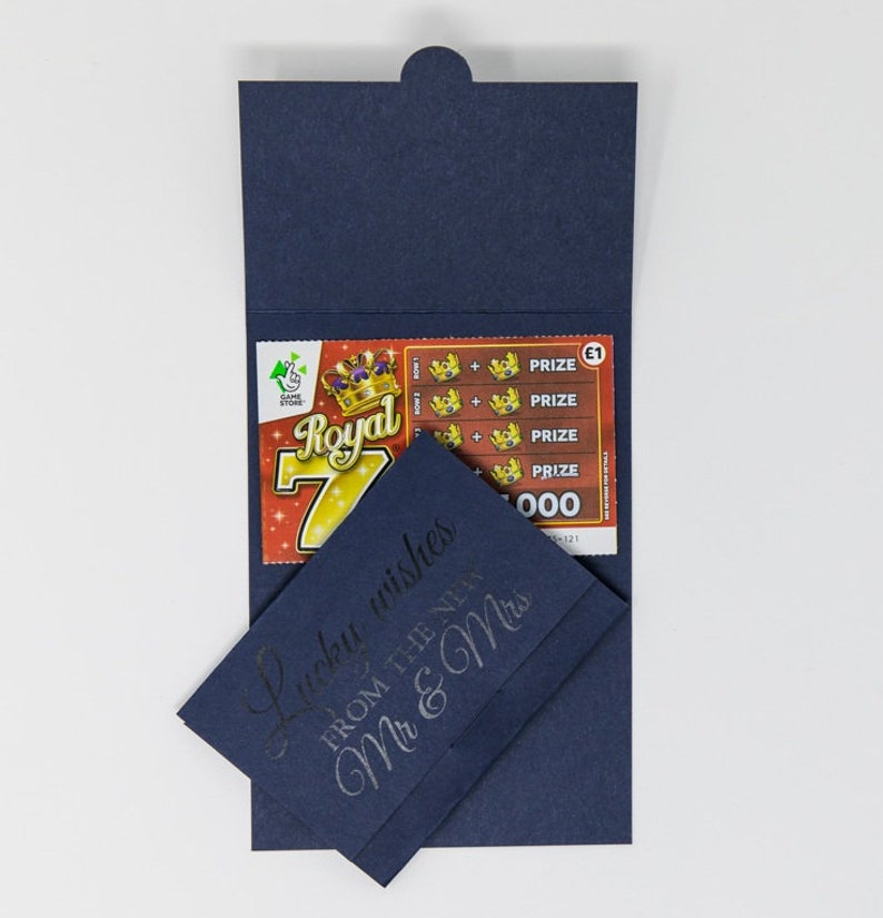 Lottery Ticket Holder Lotto Scratch Card Holder Wedding Favour Etsy