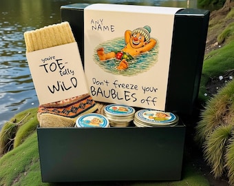 Wild Swimmer Christmas Gift Box, Beanie, Socks, Hot Chocolate