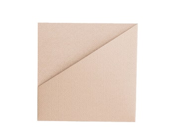 Earth Brown Matte Square PocketFold Card. Wedding Stationery Idea. Pocketfold envelopes. Wallet Invites. Luxury Wedding Invite. Wedding Card