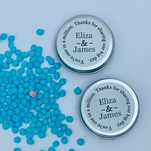 Bespoke Wedding Favour Idea One In a Million Table Present SWEETS INCLUDED. Custom Wedding Favor Personalized Wedding Reception Gifts image 4