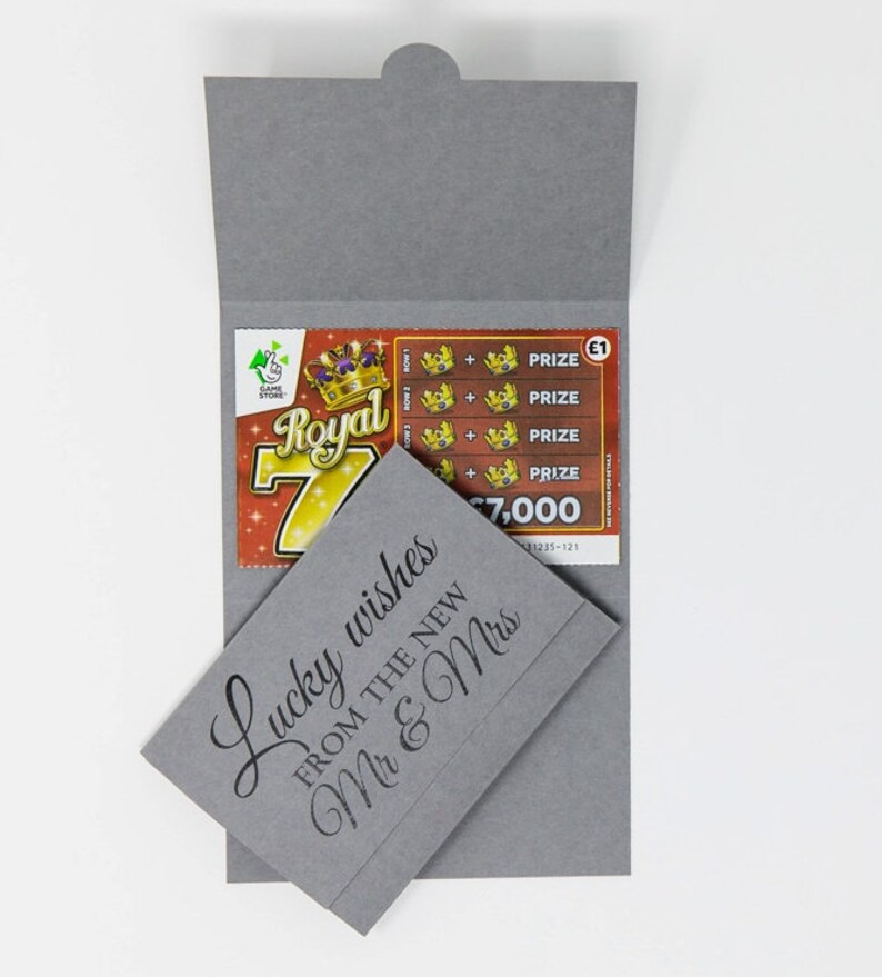 Lottery Ticket Holder Lotto Scratch Card Holder Wedding Favour Etsy